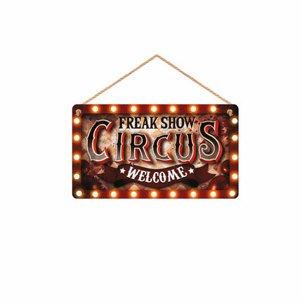 Halloween-dørskilt Freak Show 35 cm