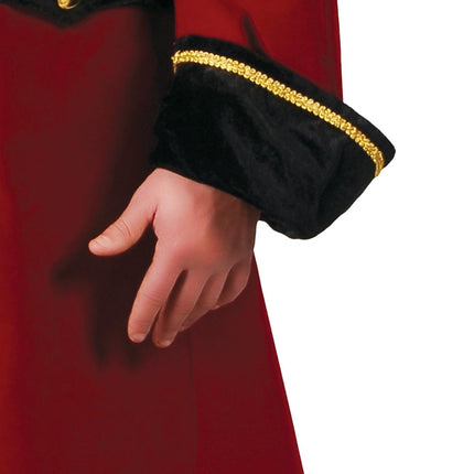 Piratdragt Bordeaux rød mænd