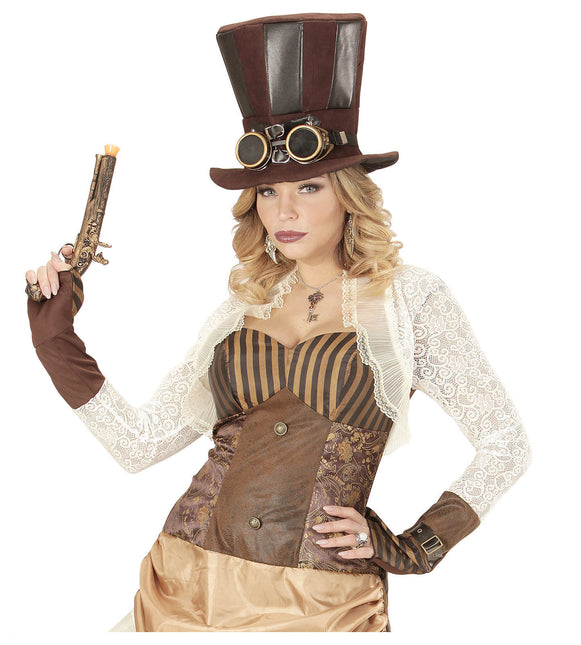 Hat Steampunk High med briller