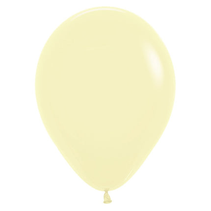 Balloner Pastel Matte Yellow 23cm 50stk