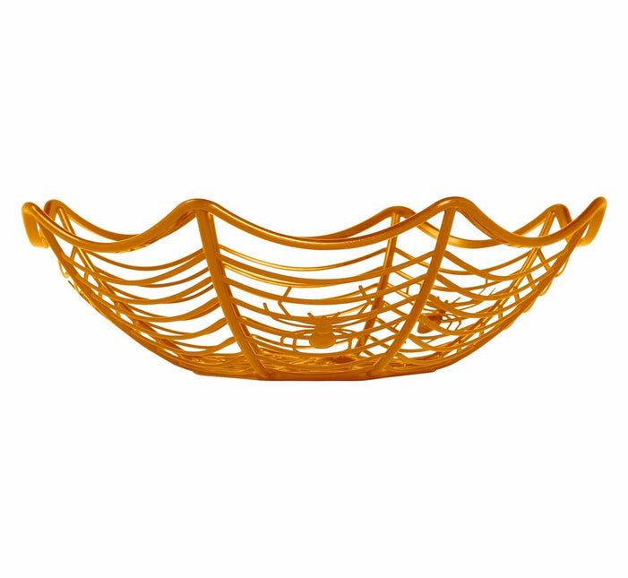 Orange Halloween-skål Spider 28 cm