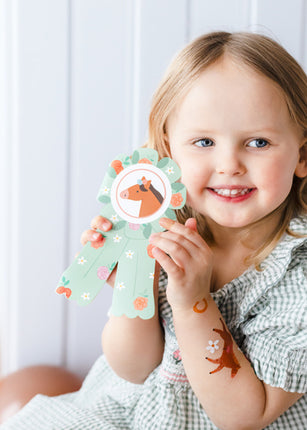 Hesteinvitationer 19,5 cm 6 stk