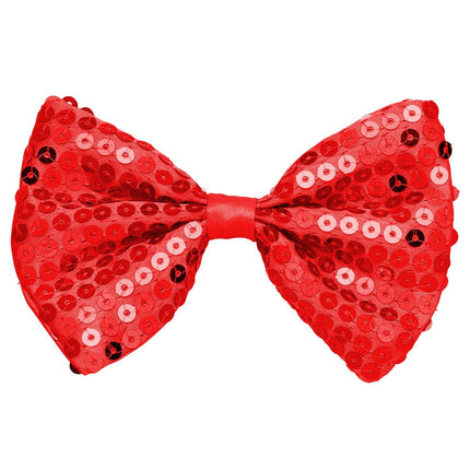 Rød sløjfe med pailletter