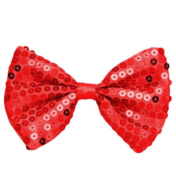 Rød sløjfe med pailletter
