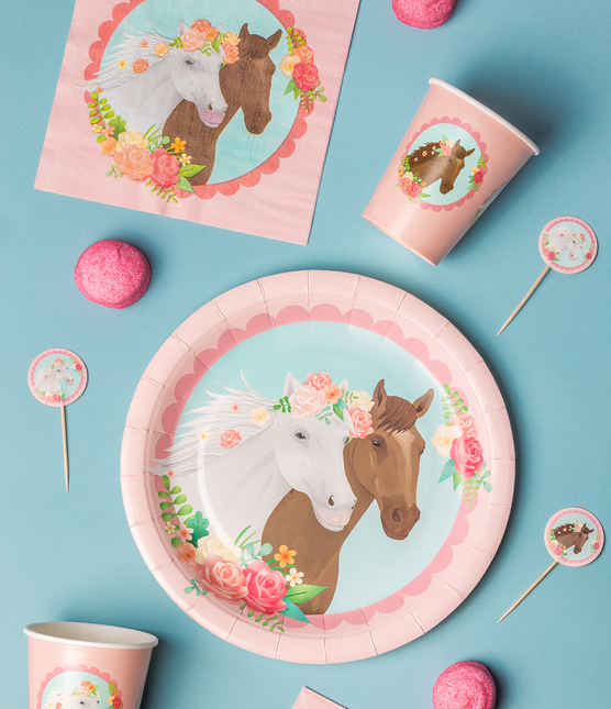 Hestetallerkener 23cm 8stk