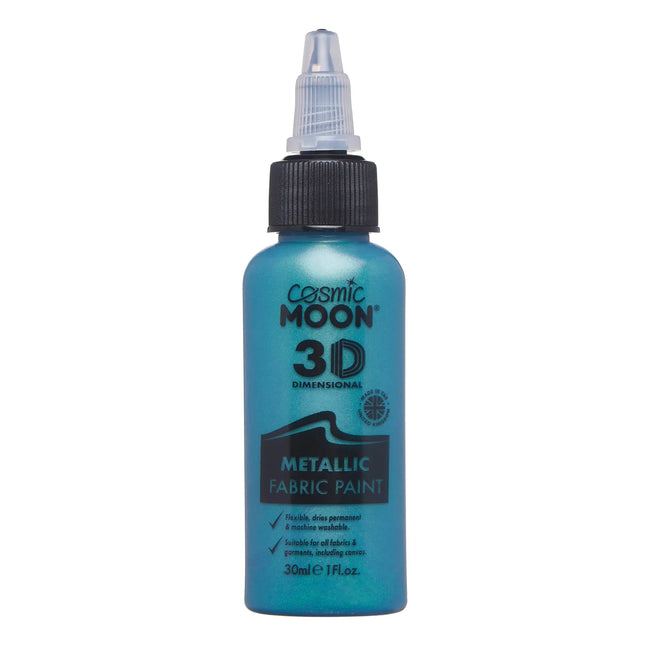 Cosmic Moon metallisk tekstilmaling grøn 30 ml