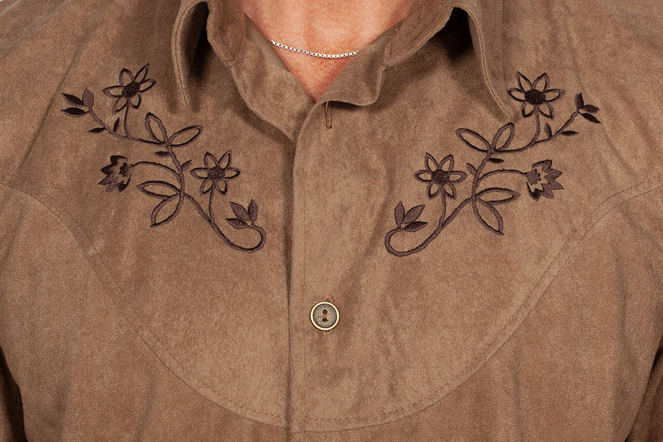 Westernbluse brun mænd