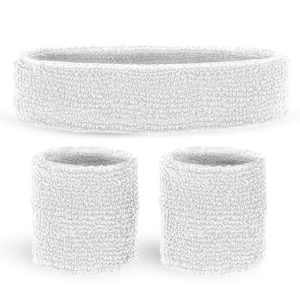 Hvide svedbånd 2 stk