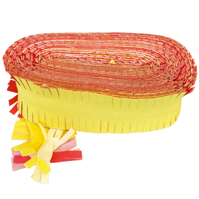 Guirlande Crepe Rød Hvid Gul Brandhæmmende 24m