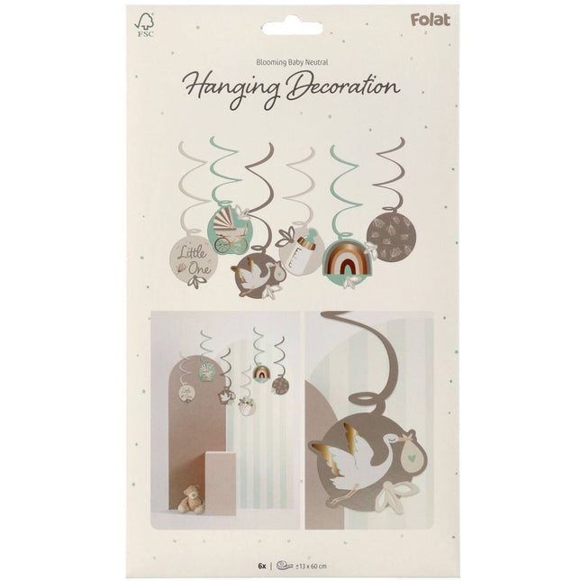Hængende fødselsdekoration Little One 6 stk