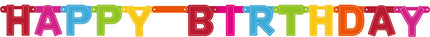 Happy Birthday-bogstavguirlande 1,6 m