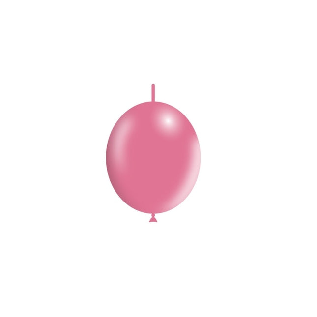 Pink Button-balloner 15 cm 100 stk
