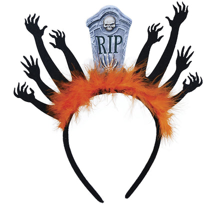 Halloween-hårbånd Gravsten og zombier