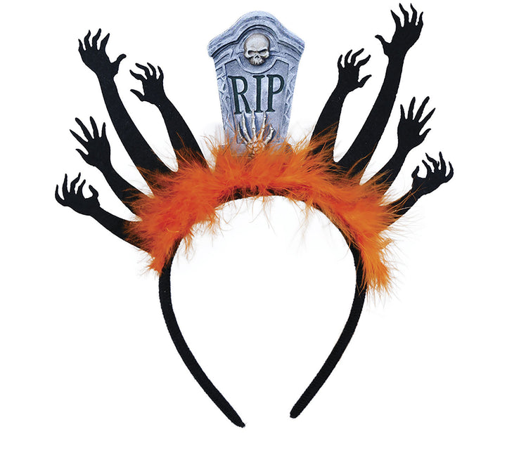 Halloween-hårbånd Gravsten og zombier