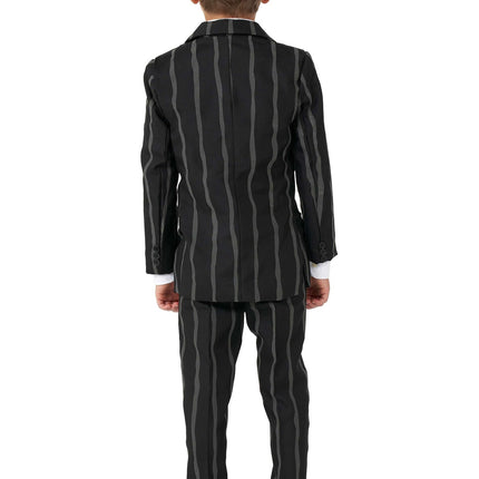 Nålestribet sort jakkesæt, dreng <tc>Suitmeister</tc>