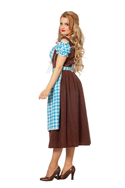 Blå Dirndl-kjole Oktoberfest Ladies Long