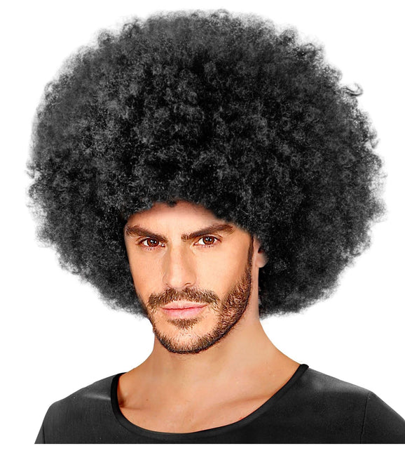 Sort paryk Afro Maxi
