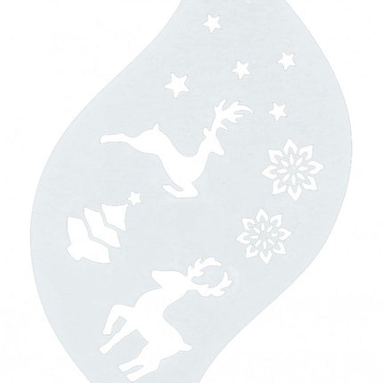 Hvid sminkeskabelon rensdyr