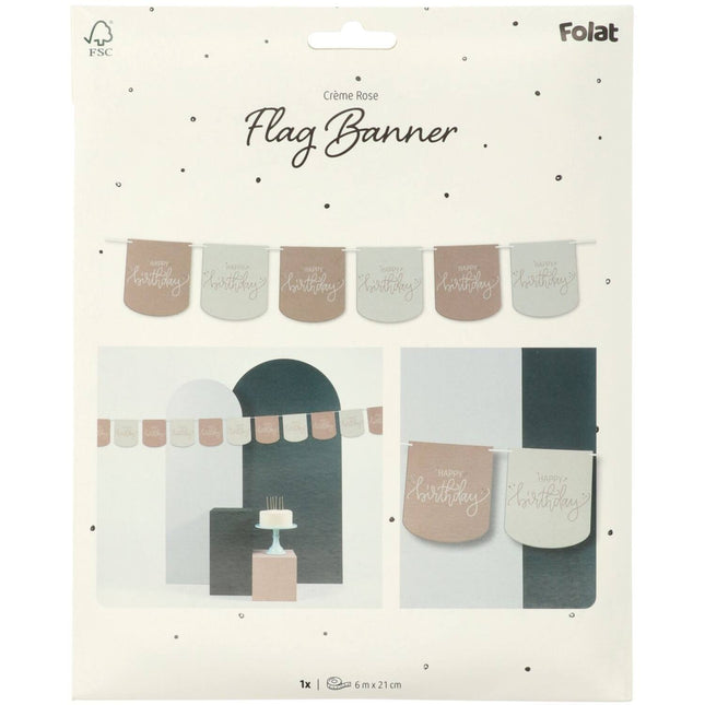 Happy Birthday-guirlande 6m