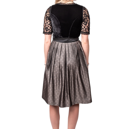 Sort Dirndl-kjole Oktoberfest Damer Fløjl