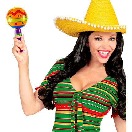 Farvede oppustelige samba-bolde 20 cm