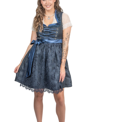 Mørkeblå Dirndl-kjole Oktoberfest Kvinder 2 Dele