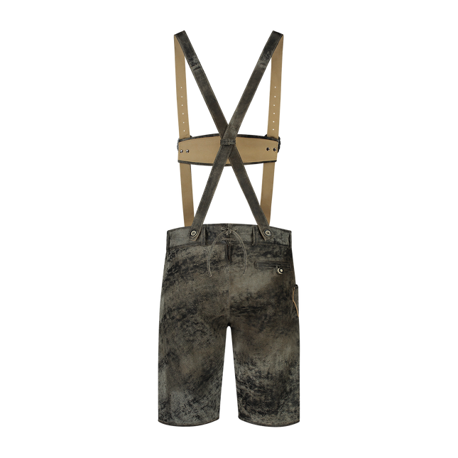 Leatherhose Grey Men's Short Vintage