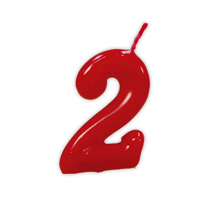 Rødt stearinlys 2 år 5,5 cm