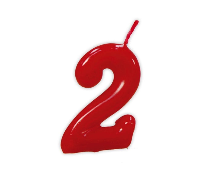 Rødt stearinlys 2 år 5,5 cm