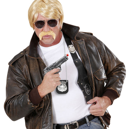 Grå falsk pistol 19 cm