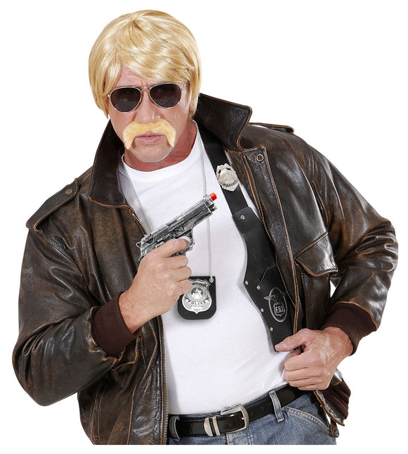 Grå falsk pistol 19 cm