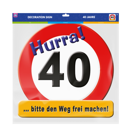Dørskilt 40 Jahre 50cm