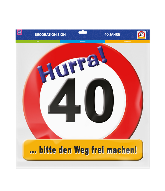 Dørskilt 40 Jahre 50cm