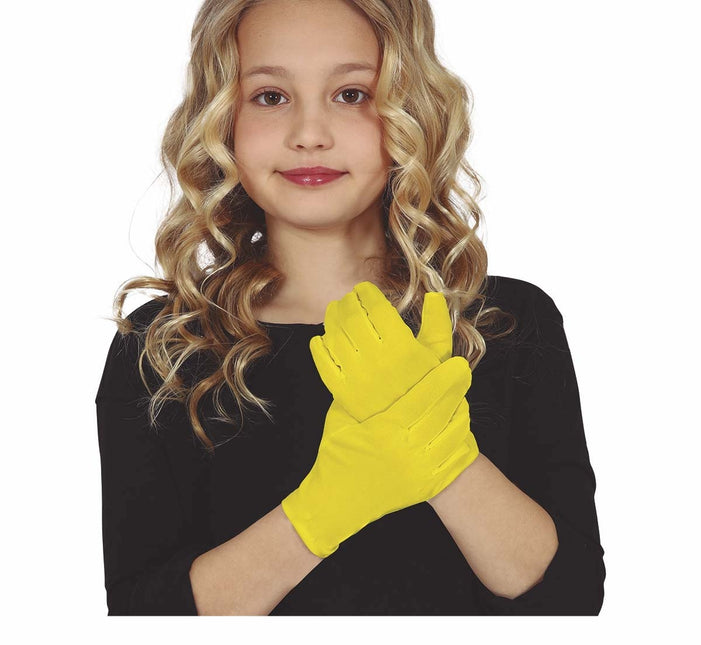 Gule handsker barn 17 cm