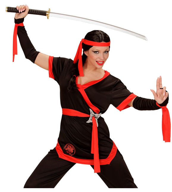 Sort sølv falsk sværd 1,07 m