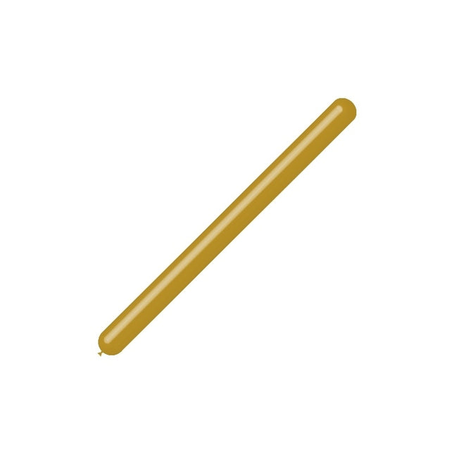 Guld modelleringsballoner 7,5 cm 150 cm 100 stk