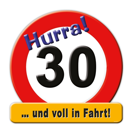 Dørskilt 30 Jahre 50cm