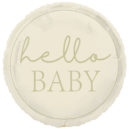 Hello Baby Helium Balloon Nude 45 cm