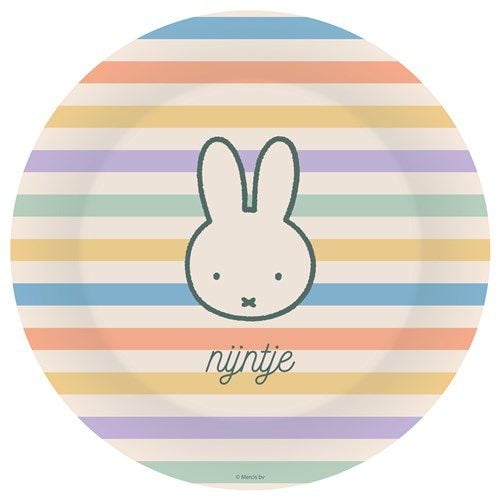 Miffy farvede tallerkener 23 cm 8 stk