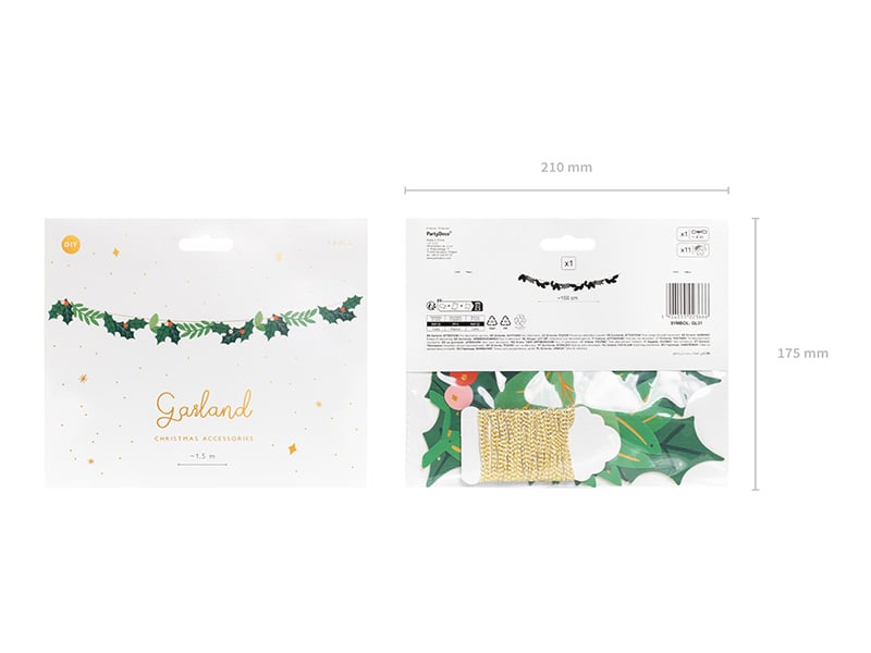 Juleguirlande Holly 1,5 m