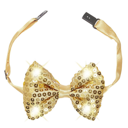 Guld sløjfe pailletter med lys