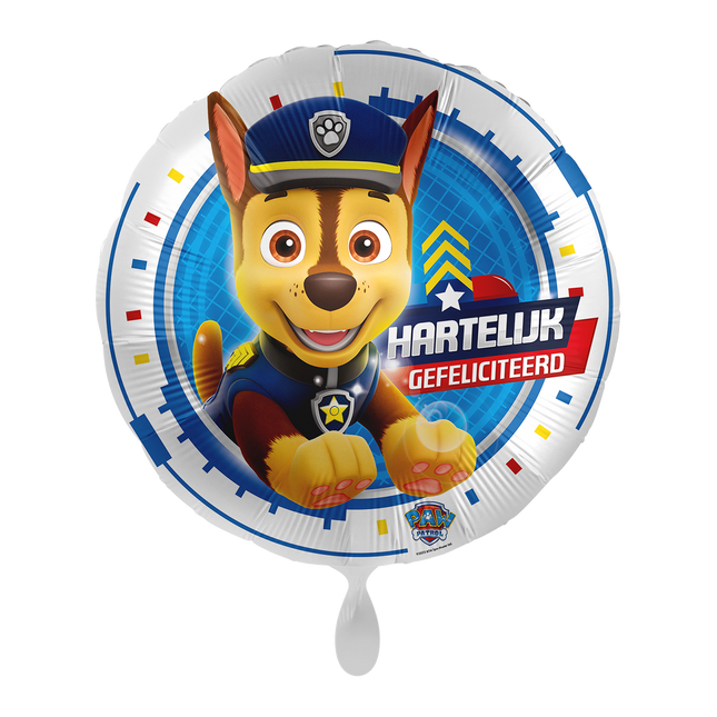 Paw Patrol Helium Balloon Happy Birthday Empty 43 cm