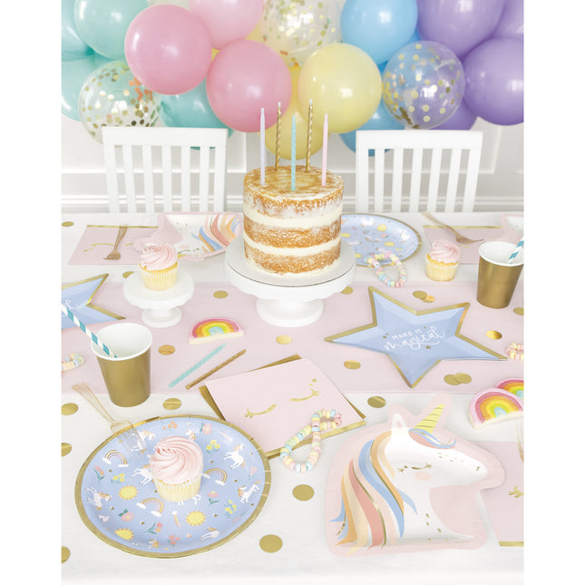 Unicorn Servietter Guld Pink 16 stk
