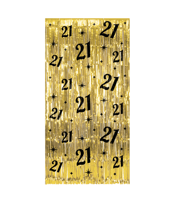 21 år Dørforhæng Guld Sort