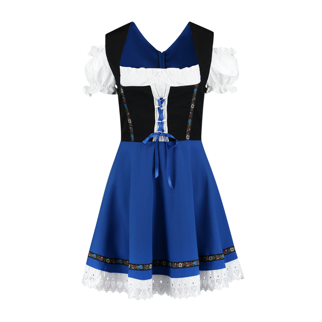 Oktoberfest Dirndl Kjole Oktoberfest Sort Blå Damer