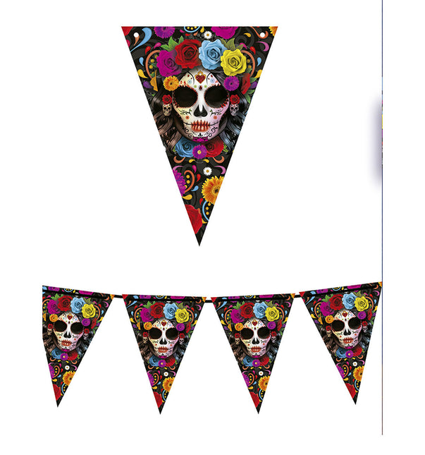 Halloween-guirlande kranier 3m