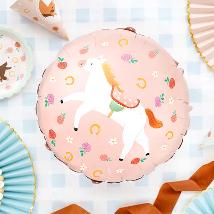 Heliumballon med hest, tom 45 cm