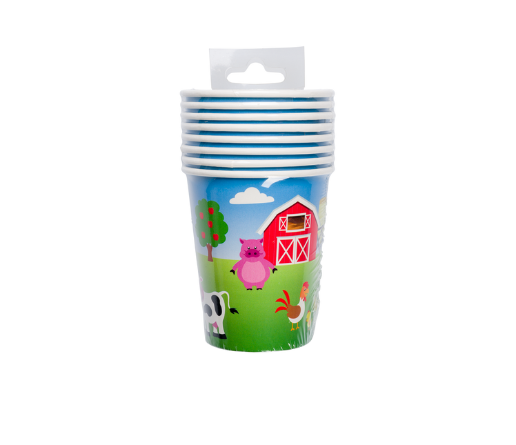 Farm Cups 9cm 8stk