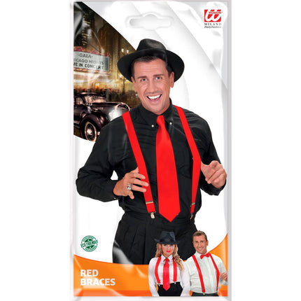 Røde, sølvfarvede seler