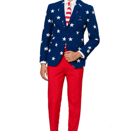 USA Stars Stripes Suit Men <tc>OppoSuits</tc>